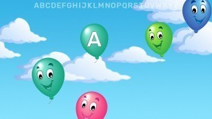 learn abc with balloon #kids || balloon cartoon kids video - bursting bubbles learn abc || new kids