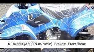 Brand new 110cc ATV Fully Automatic Gas 4 Wheeler ATV for Kids - Brand New COLOR : BLUE SPIDER