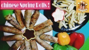 'Spring rolls! #chef #chefstyle#chefmode#kidscooking#springrolls#foodie#chinesefood'