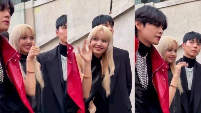 'Lisa, Kim Taehyung And park Bogum Together At Celine Paris Fashion Week 