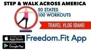'Travel Vlog for Step and Walk Across America | Idaho Falls, Idaho | Workout 29 of 50 | Step Aerobics'
