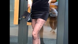 'Sexy print pantyhose stockings tights,fashion model show it'