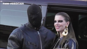 'Kanye West with girlfriend Julia Fox @ Paris Fashion Week 24 january 2022 show Schiaparelli'