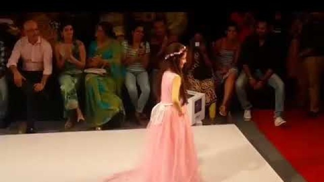 'Harshaali Malhotra walks the ramp for kids fashion show IKFW2016'