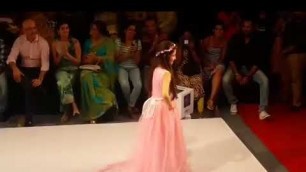 'Harshaali Malhotra walks the ramp for kids fashion show IKFW2016'