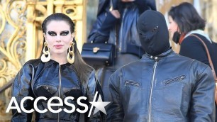 'Julia Fox & Kanye \'Ye\' West Coordinate Outfits At Paris Fashion Week'
