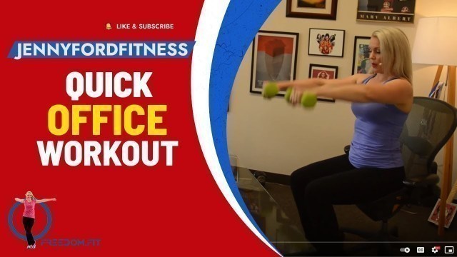 'Quick Work/Office Workout | Seated Exercises | 13 Minute | Upper Body Strength | Optional Dumbbells'
