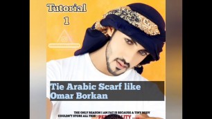'how to tie arabic scarf by Muhammad Waseem scarf shimagh omar borkan scarf style كيفية ربط وشاح'
