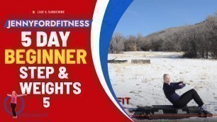 '5-Day Jumpstart Step & Weights Workout Program | Day 5 of 5 | Core & Abs Time-Saver Fitness'