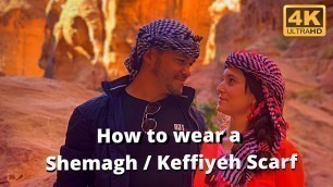 'How to wear a Shemagh Keffiyeh Middle Eastern Scarf For Men and Woman'