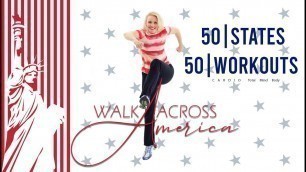 'Walk Across America Program | 50 Workouts/50 States | Full-Length Cardio, Sweaty Total Body At-Home'