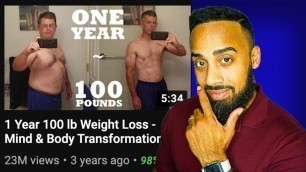 '1 year 100 lb Weight Loss Transformation - (My Response)'