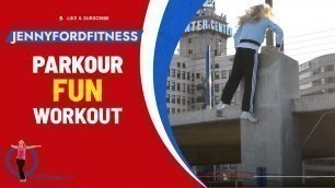 'FUN Parkour Promo for our Workout Program DVD | Step Aerobics | JENNY FORD'