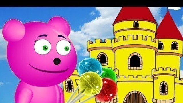 'Mega Gummy Bear eating colors Lollipop finger family for children'