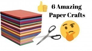 '6 Amazing paper Crafts for kids | Paper Crafts and DIYs | CrazeeCrafts | Easy Paper Crafts | How to'