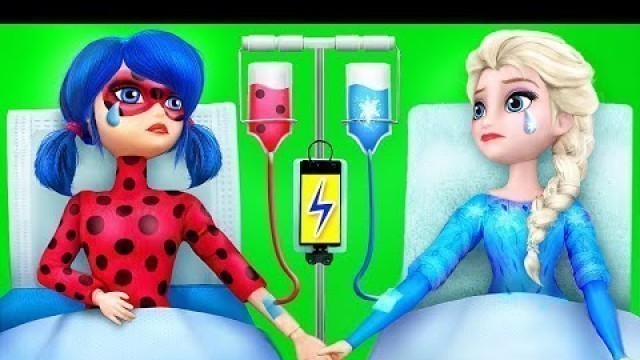 'Elsa and Ladybug in the Hospital / 10 Frozen DIYs'