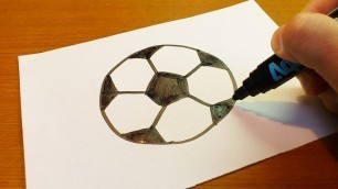 'Very Easy !  How To Draw A Soccer Ball Art Hub  Art fo - art on paper'