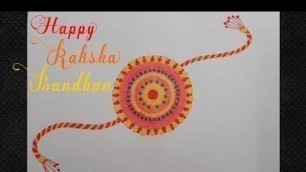 'easy rakhi drawing for kids || Happy Raksha Bandhan ||Shrishti\'s art hub'