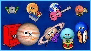 'MUSIC Planets BAND | Music instruments for BABY | Funny Planet orchestra for kids | 8 Planets sizes'