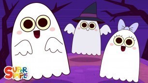 'Five Little Ghosts | Halloween Song for Kids | Super Simple Songs'
