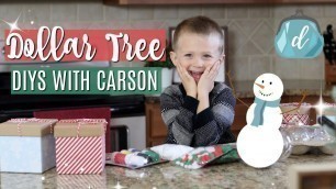 'DOLLAR TREE CHRISTMAS DIYS WITH CARSON ⛄️