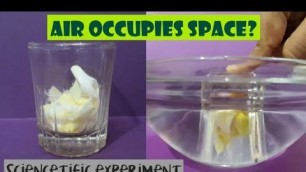 'Experiment for kids - air occupies space|sciencetific experiment for kids|Does air occupy space?'