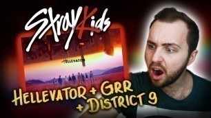 'РЕАКЦИЯ НА Stray Kids - Hellevator, Grrr, District 9'