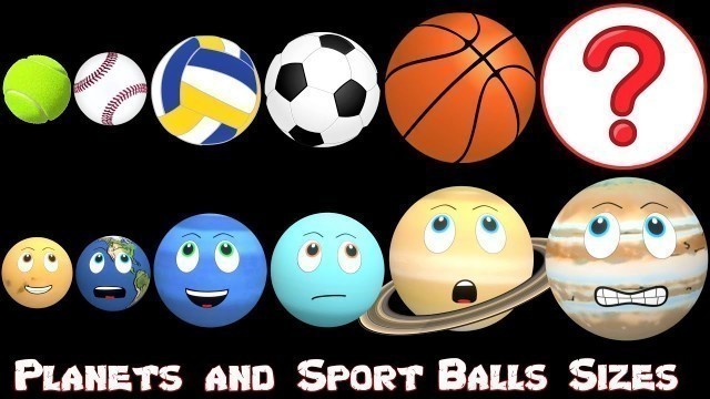 'Planet Size Comparison Sports Balls | Solar System for Kids | Size Comparison | Our Solar System'