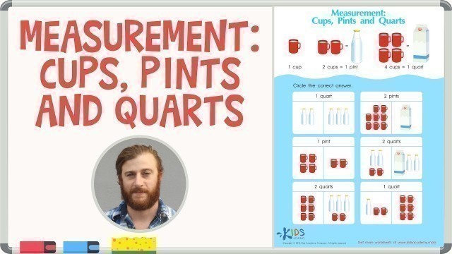 'Capacity Measurement: Cups, Pints and Quarts | Math for 1st Grade | Kids Academy'