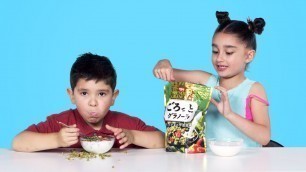 'Kids Try Cereal from Around the World | Kids Try | HiHo Kids'