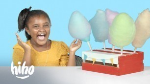 'Kids Try Crazy Cotton Candy Flavors | Kids Try | HiHo Kids'