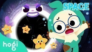 'Watch out of Black Hole! | Hogi\'s Outer Space Adventure | Pinkfong Planet song | Learn with Hogi'