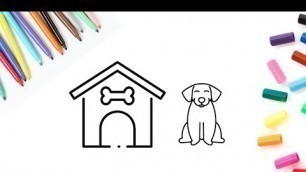'Art For Kids Hub. Bolalar uchun uy chizish, chop etish va bo\'yash. How To Draw House For Kids. Rasm'