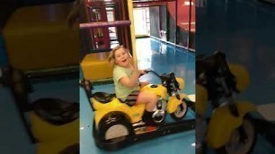 'Riding in the cars at Kids Empire in Midvale Utah!!'