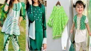 '14 August kids dress design/green and white bachiyun k suit@Sara fashion design'