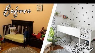 'KID\'S TINY BEDROOM MAKEOVER ON A BUDGET + DIYS! WE SURPRISED THEM WITH A NEW BEDROOM IN ONE DAY?!?