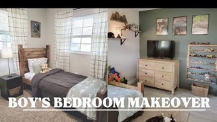 'DIY boys bedroom makeover!  Bedroom transformation | DIY home projects | Budget friendly diys'