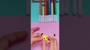 'Diy Pikachu rakhi | kids rakhi #shorts#pikachu #pokemon  #viralvideo #rakhimaking  #rakhimaking'