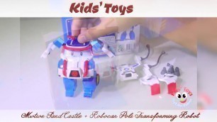 'Motion Sand Castle + Robocar Poli Transforming Robot Action Pack Space Kids\' Toys'