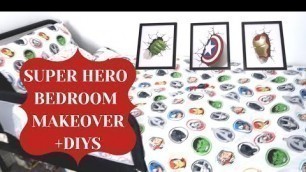 'SUPERHERO KIDS BEDROOM MAKEOVER ON A BUDGET| 3 QUICK EASY DIYS| PART 1 |Amanda Oak Ince'