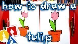 'How To Draw A Tulip In A Pot - Plant A Flower Day'