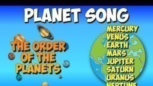 'Planet Song- teach the order of the planets!'
