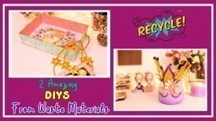 '2 Amazing DIYs From Waste Materials | DIY Ideas  For Kids Room Decoration | Craft Supply Storage'