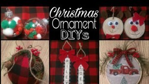 'DIY Rustic Christmas Ornaments • ornament DIYs for kids + buffalo check and red truck'