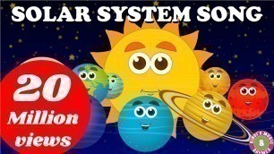 'Solar System Song | Nursery Rhymes Sing Along | Planets Song'