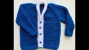 'Full Measurement of 4-5 yrs Boys Shawl collar Sweater'