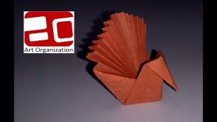 'ARTORGANIZATION ORIGAMI art for kids hub origami PEACOCK easy steps'