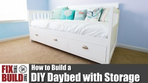 'DIY Daybed with Storage Drawers | How to Woodworking Projects'