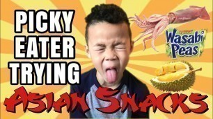 'Picky Eater Trying Asian Food Snacks Candy | Kids Eat Food From Around The World'