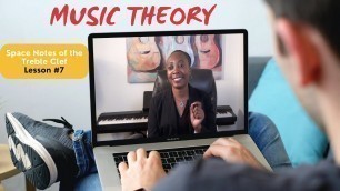 'Space Notes -Treble Clef-Easy Peasy Music Theory 4 Kids Lesson #7'